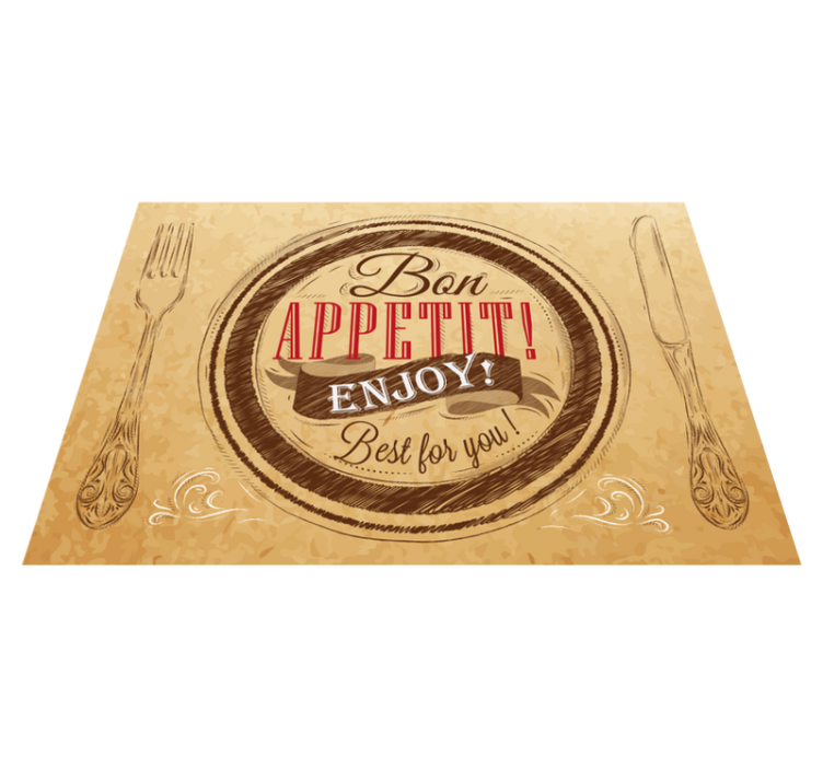 Dobar tek i posuđe kuhinjske podne pločice - TenStickers