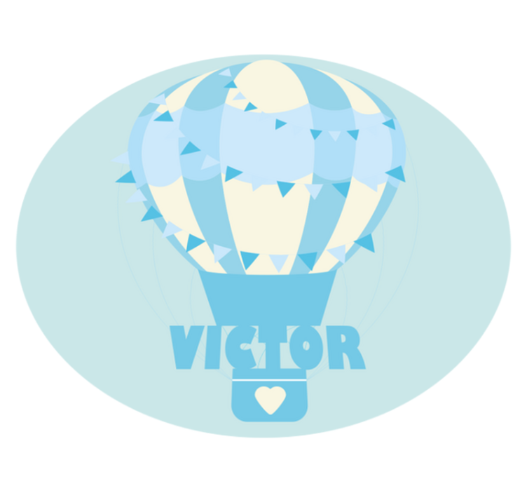 Vinil podovi s imenima prilagodljivi balon - TenStickers