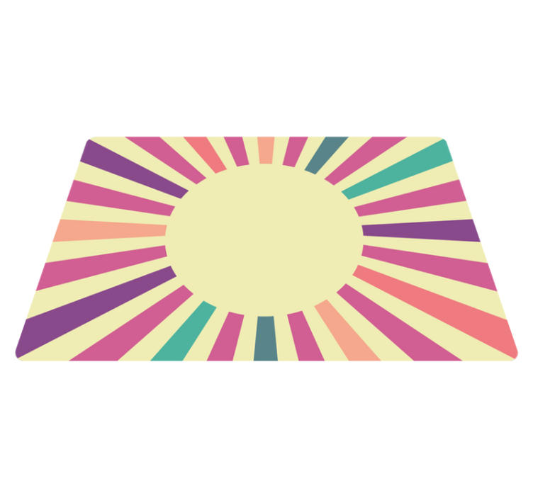 Vinil podovi geometrijski dizajn linija koje zrače - TenStickers