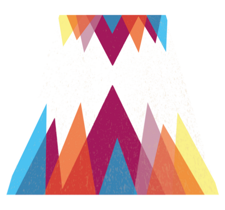 Vinil podovi geometrijski raspored šarenih trokuta - TenStickers