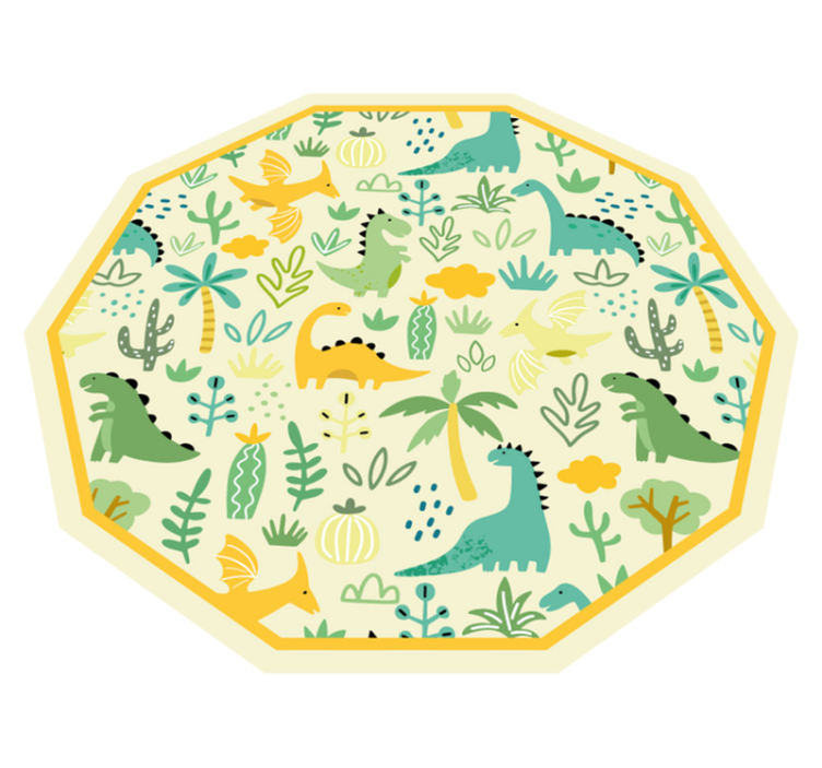 Drugi vinil podovi šesterokut dinosaura - TenStickers