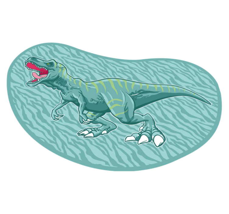 Prugasti tiranosaurus rex dinosaur životinjski tepih - TenStickers