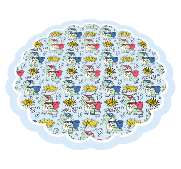 Vinil podovi djeca superjunaci dinosauri - TenStickers