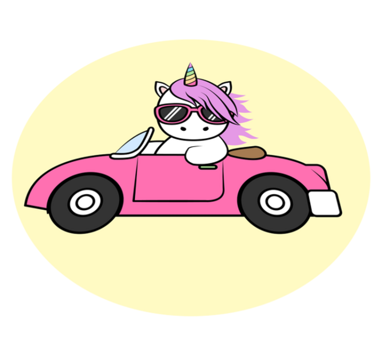 Drugi vinil podovi unicorn drive decor - TenStickers