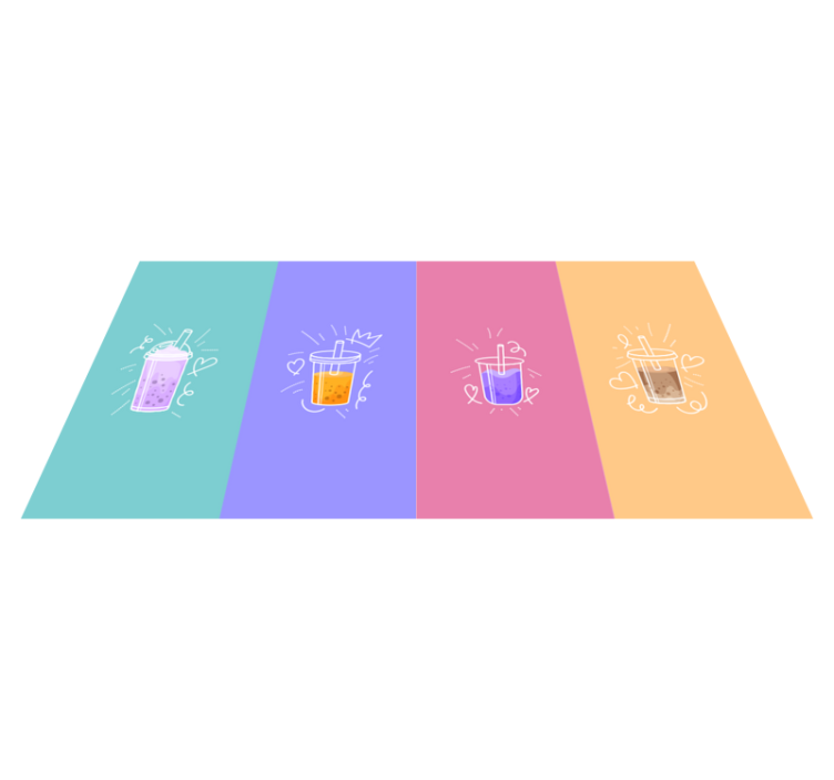 Vinilne prostirke s frazama kvadrati crteža pića - TenStickers