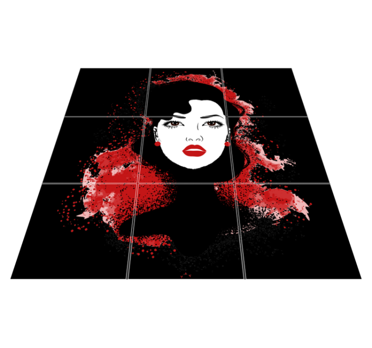 Zidna pločica za bojanje lica moderni prostirač - TenStickers