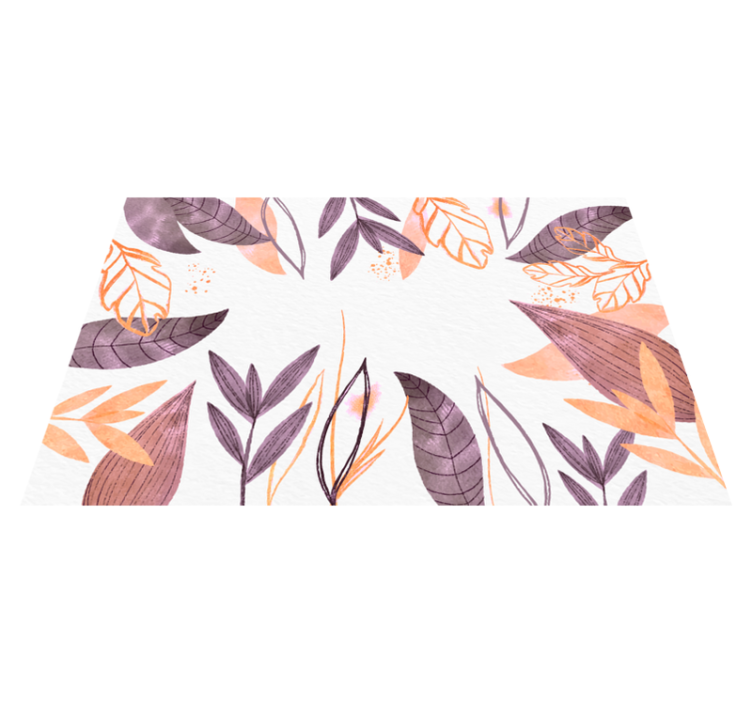 Vinil podovi spavaća soba elegantni uzorci lišća - TenStickers