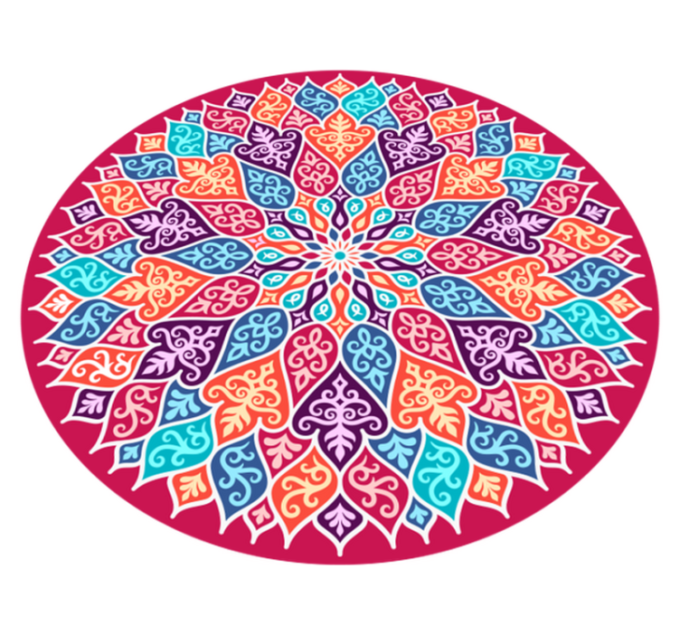 Vinil podovi mandala šareni motiv mandale - TenStickers