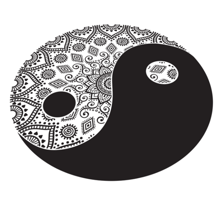 Mandala yin yang mandala vinil prostirka - TenStickers