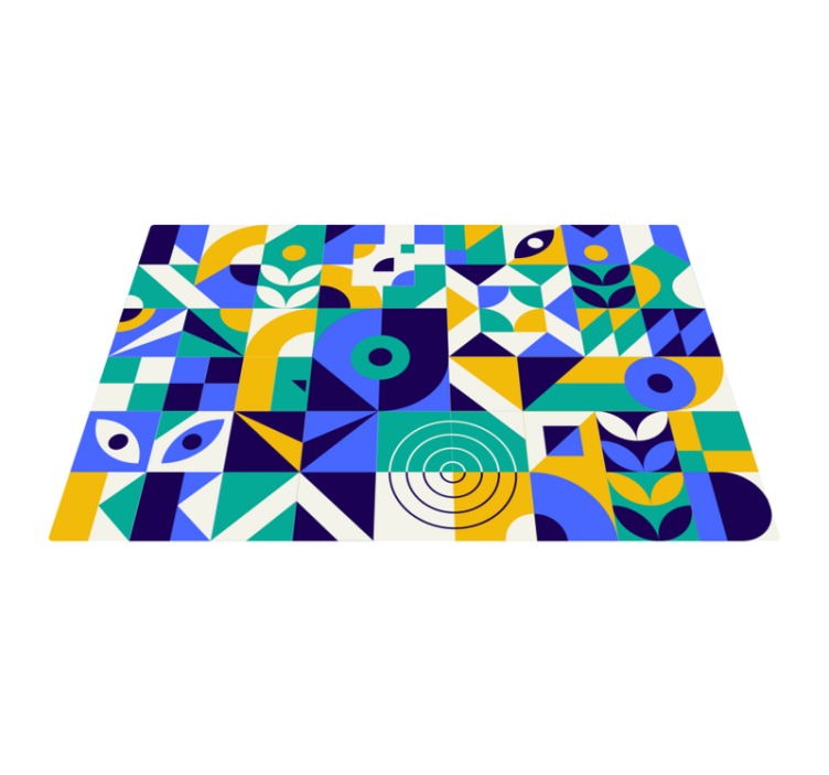 Vinil podovi geometrijski živopisni uzorci - TenStickers