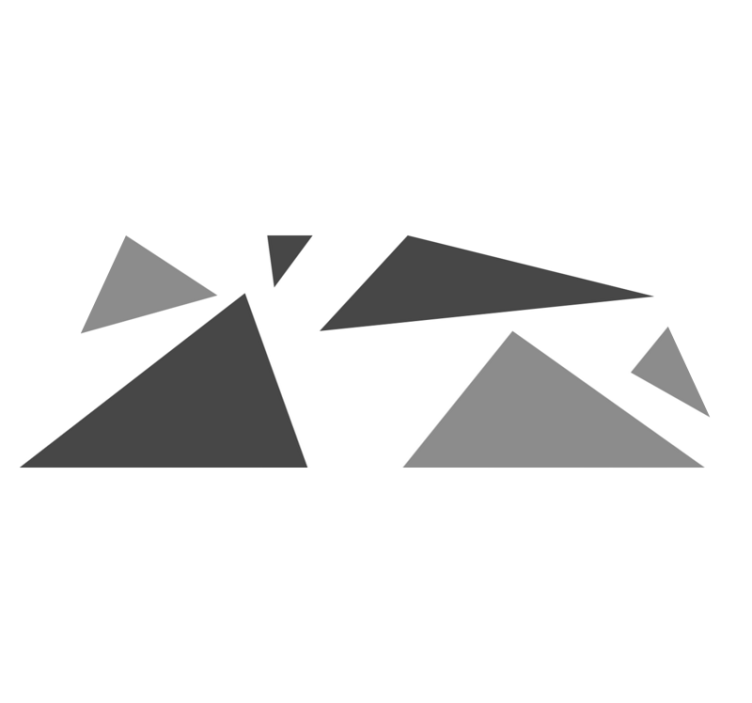 Sivi trokut geometrijski tepisi od vinila - TenStickers