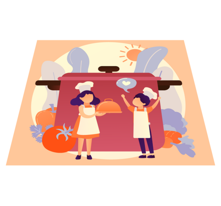 Vinil podovi djeca kulinarski likovi - TenStickers