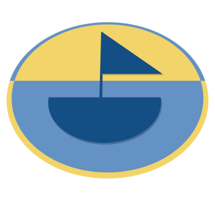 Vinil podovi geometrijski geometrijski motiv jedrenjaka - TenStickers