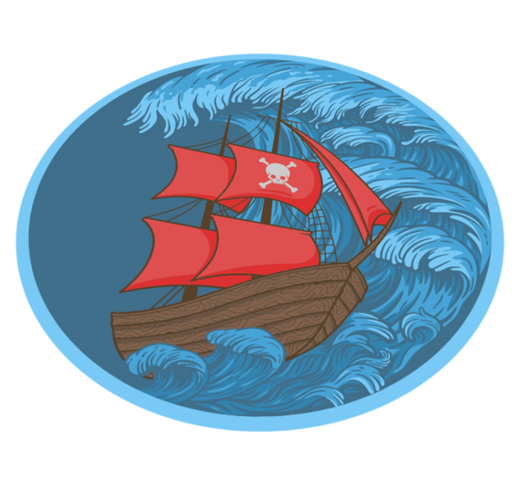 Gusarski brod djeca vinil prostirka - TenStickers