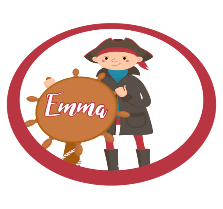 Vinil podovi s imenima gusar prilagodljiv - TenStickers