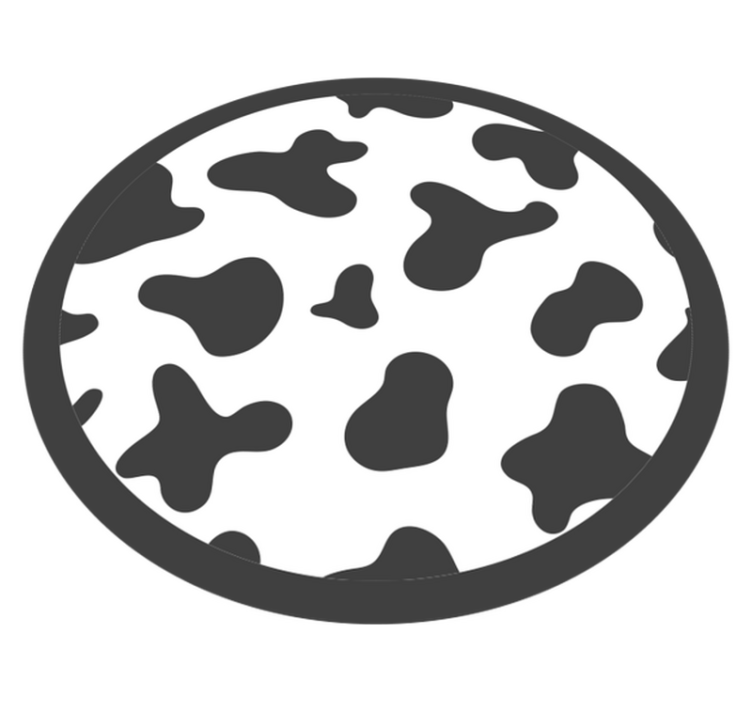 Crno-bijeli tepih od kravljeg printa - TenStickers