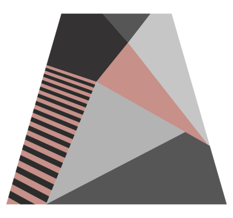 Ružičaste i sive geometrijske moderne geometrijske prostirke - TenStickers