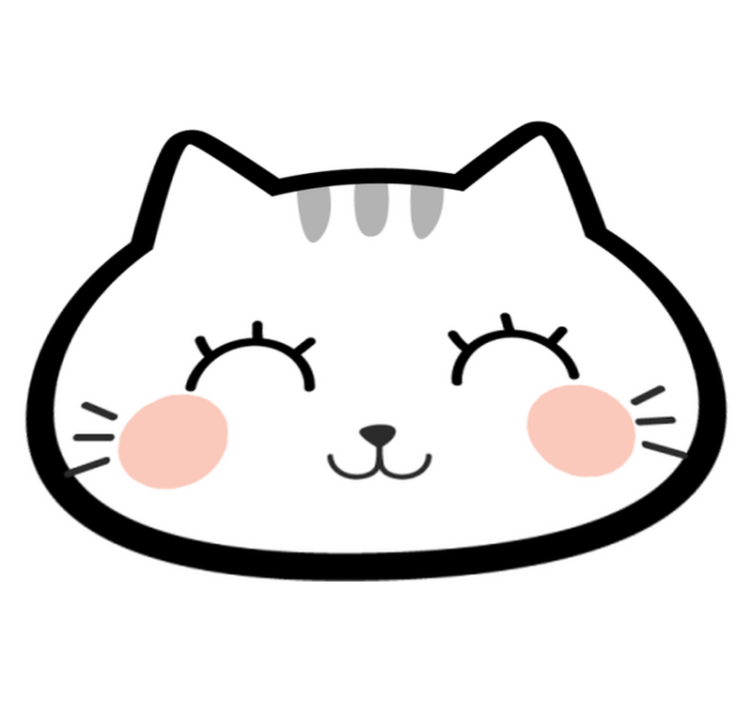 Vinil podovi rasadnici oblik mačjeg lica - TenStickers