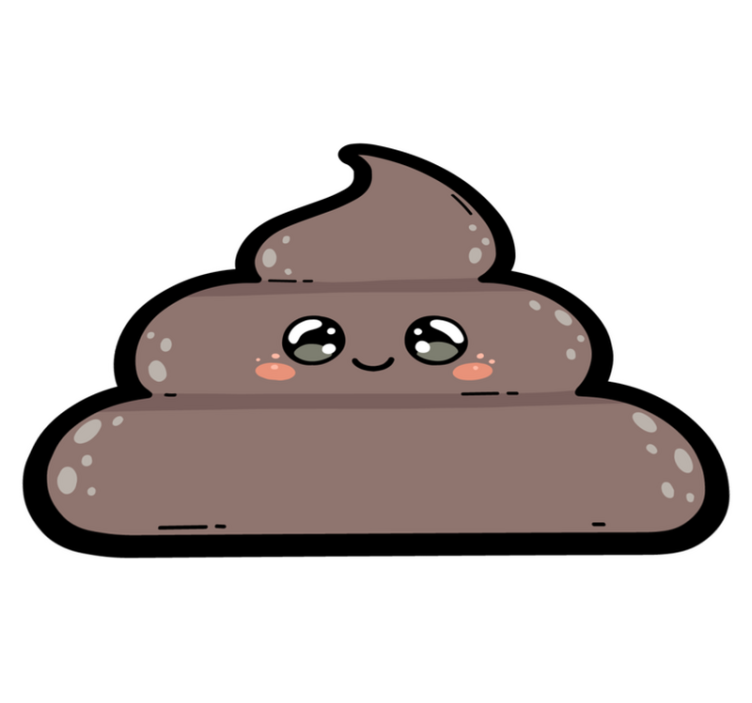 Anime poo emoji tinejdžerski vinil tepih - TenStickers