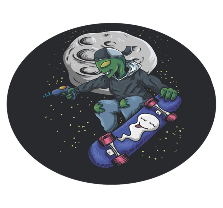 Drugi vinil podovi skateboarding vanzemaljac - TenStickers