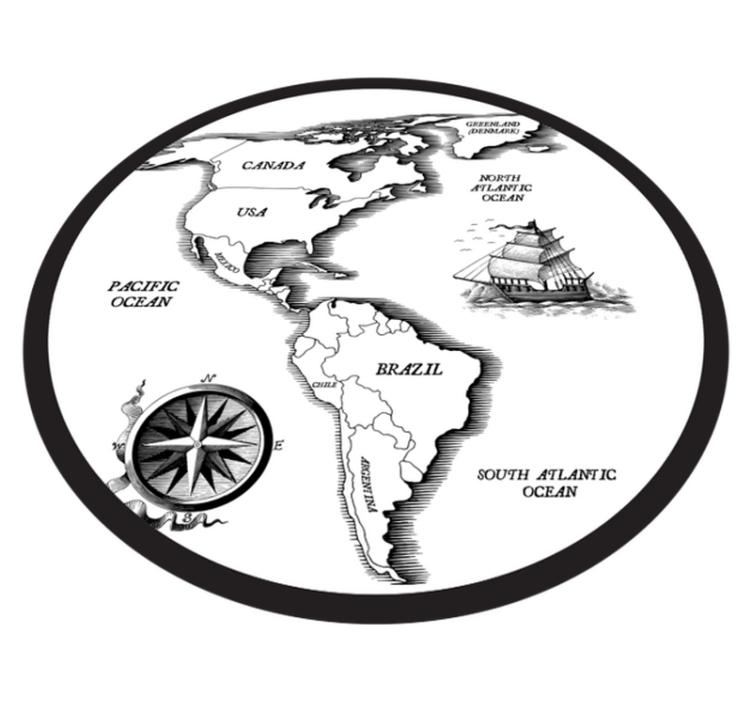 Vinil podovi karta svijeta kartografska elegancija - TenStickers