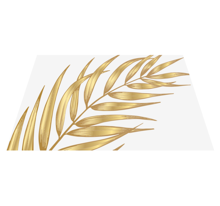 Zlatni palmin list cvjetni sag - TenStickers