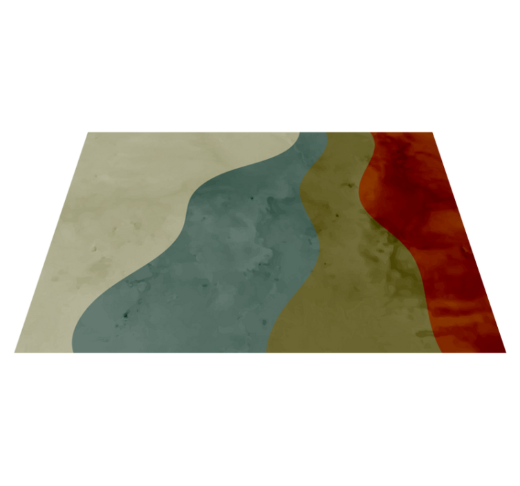 Vinil podovi dnevna soba apstraktni valni uzorci - TenStickers