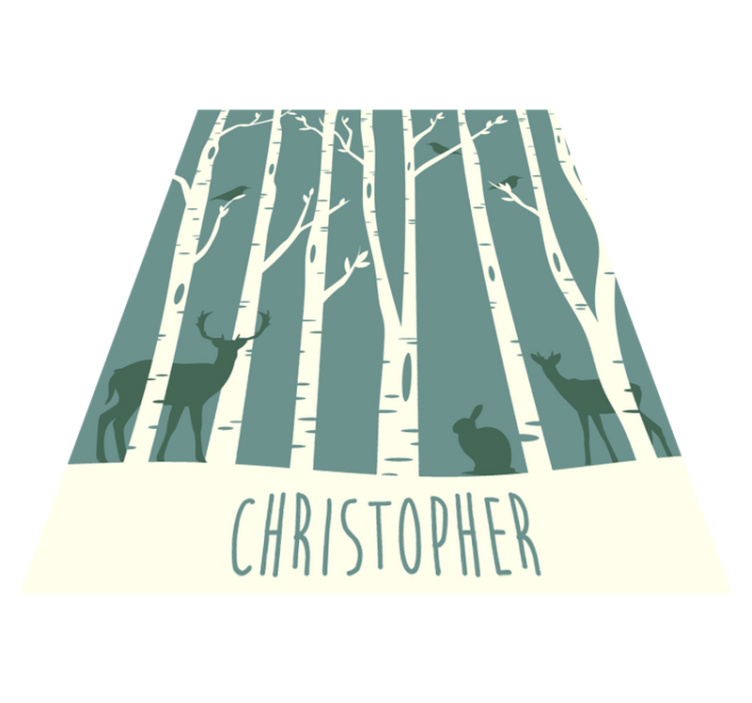 Vinil podovi s imenima tema šumskih prijatelja - TenStickers