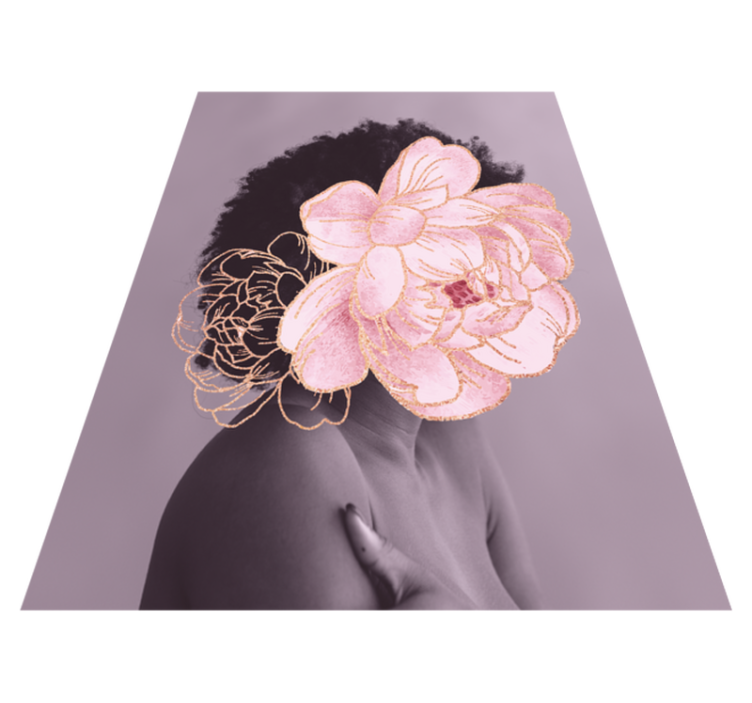 Vinil podovi dnevna soba graciozna botanička silueta - TenStickers