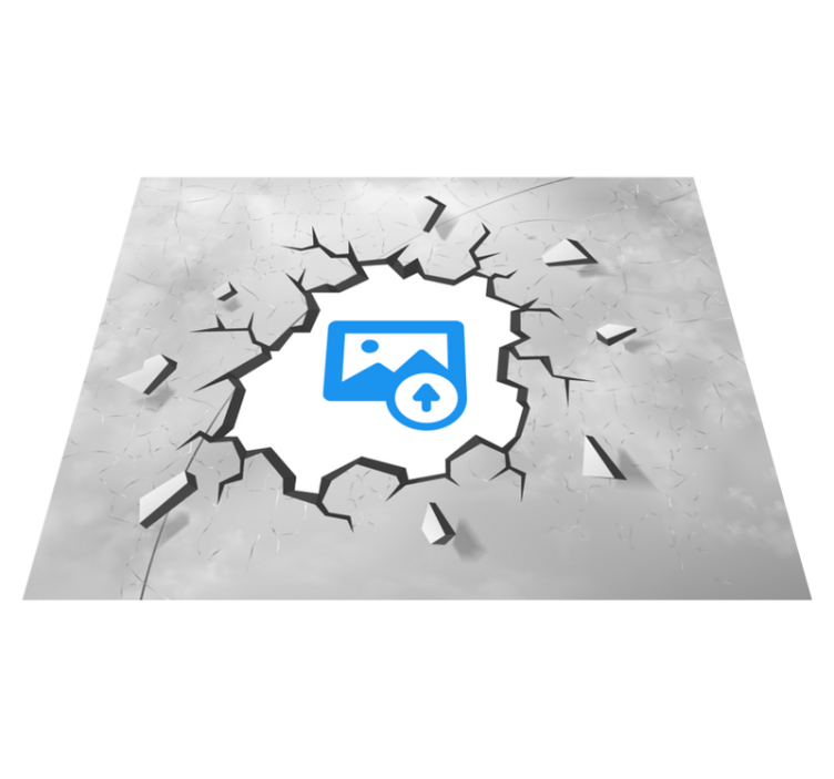 Sivi slomljeni beton s foto vinil prostirkom - TenStickers