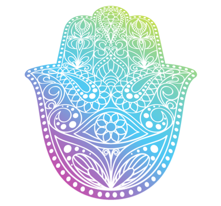 Vinil podovi mandala gradijentna ruka fatime - TenStickers