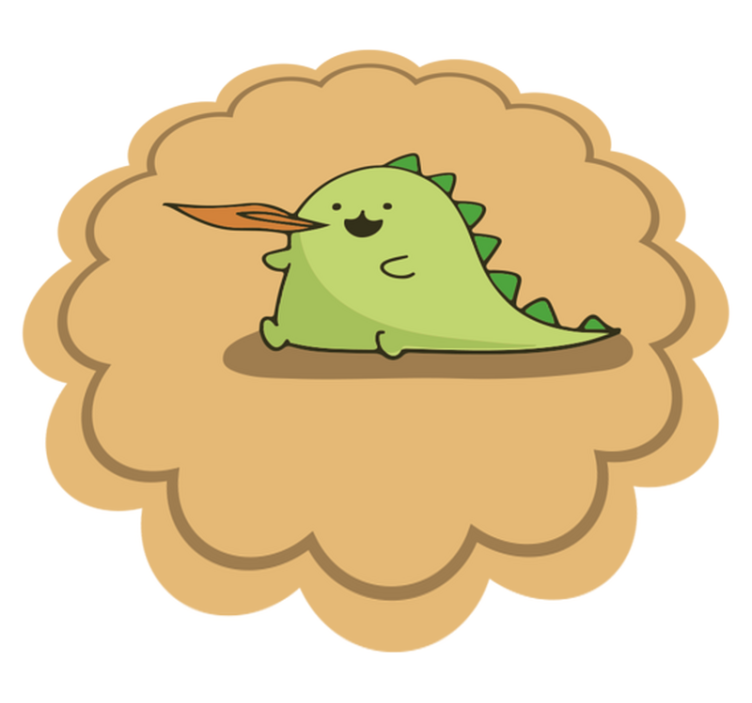 Vinil podovi djeca zeleni crtani lik - TenStickers