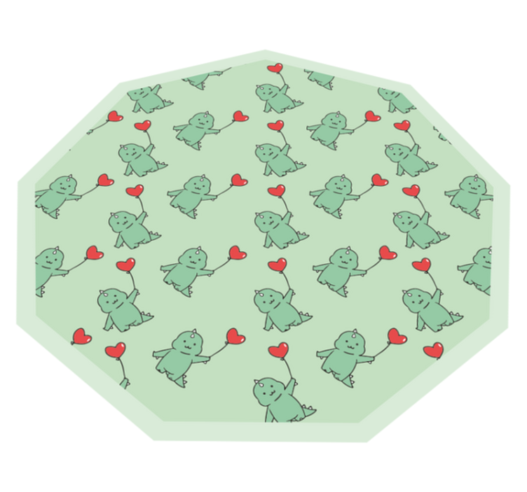 Crtić dinosaura koji drži balon vinil prostirku - TenStickers