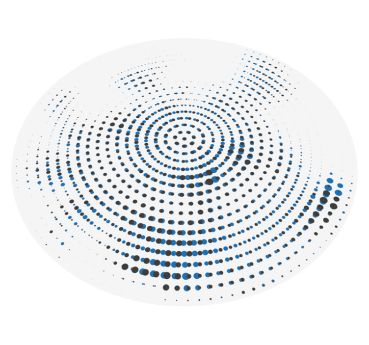 Crne i plave točkice mozaik podne pločice - TenStickers