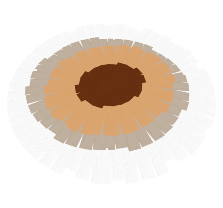 Smeđe i bijele ploče mozaik podne pločice - TenStickers