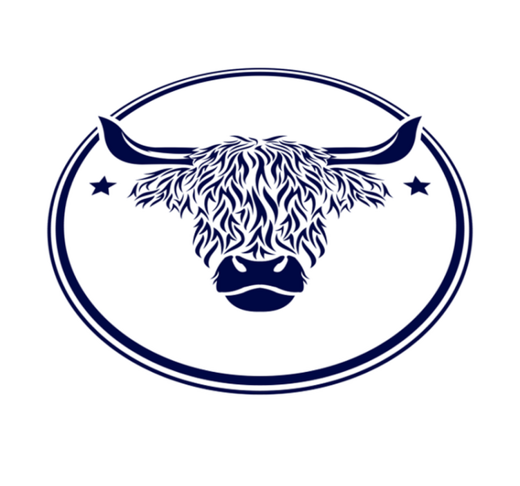 Vinil podovi životinja simbol visočje krave - TenStickers