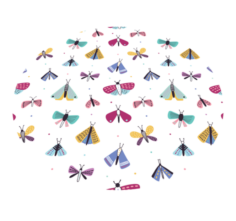 Vinil podovi rasadnici šarena kolekcija insekata - TenStickers