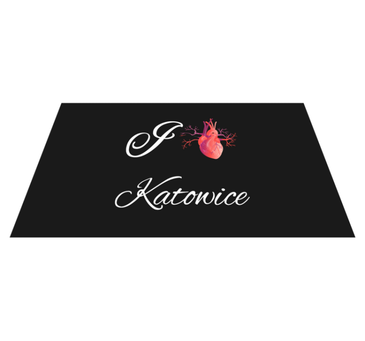 Volim katowice prilagođeni vinil tepih - TenStickers