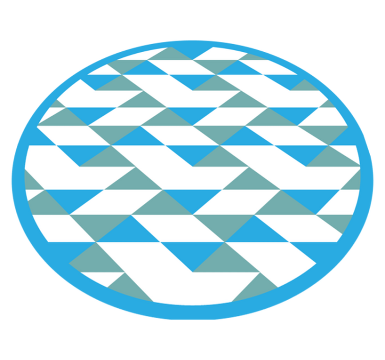 Vinil podovi geometrijski plavi i zeleni elementi - TenStickers