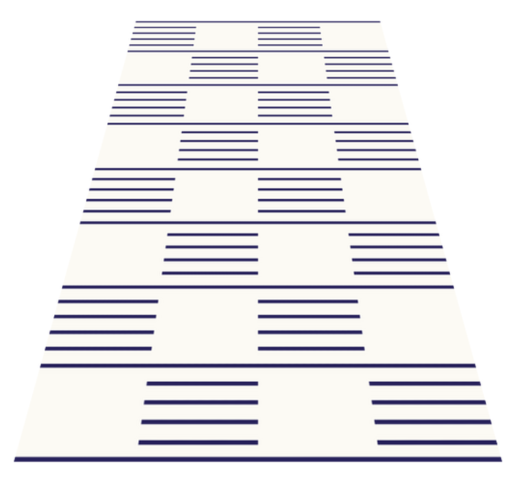 Nordijski stil bijelo-plavi mornarski tepih nordijski - TenStickers