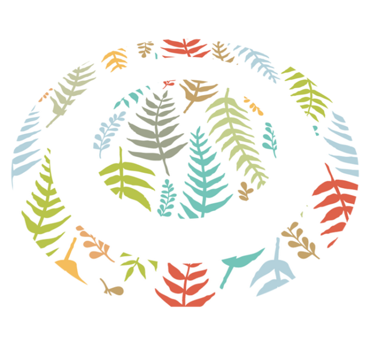 Vinil podovi priroda dizajn bijelog lišća - TenStickers