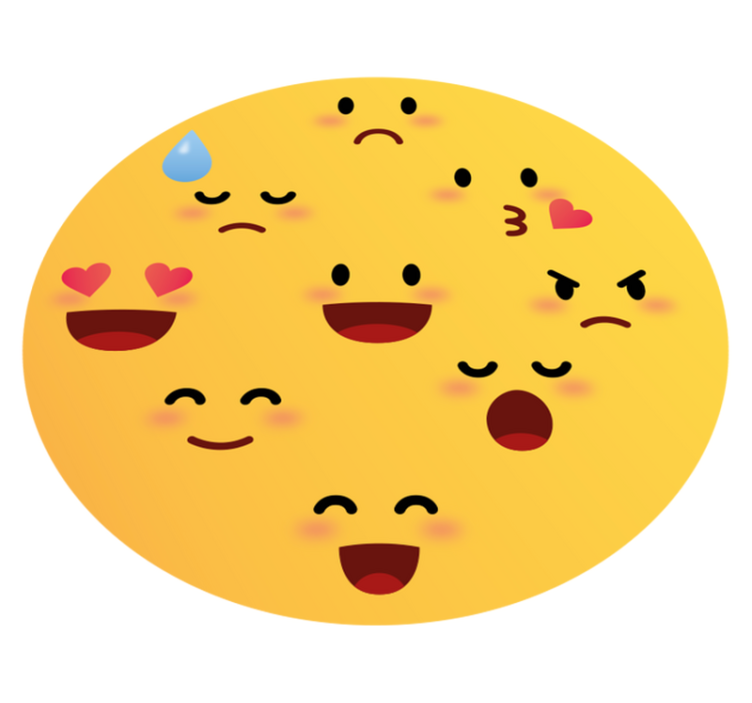 Vinil podovi tinejdžeri kolaž emojija - TenStickers