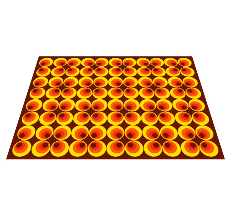 Vintage tepih pop narančastih krugova 70-ih - TenStickers