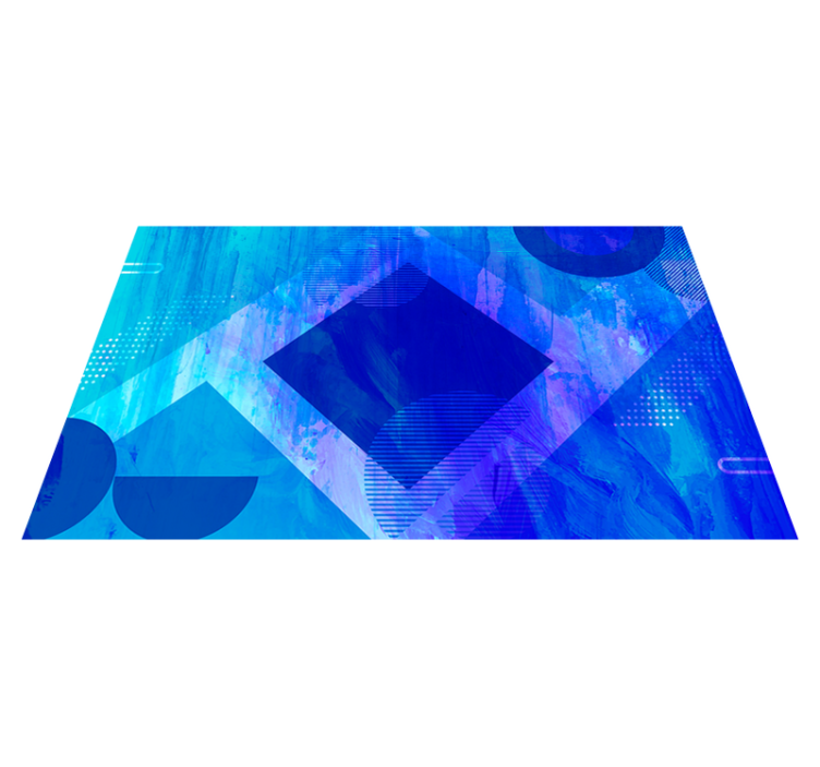 Vinil podovi minimalistički plavi geometrijski motivi - TenStickers