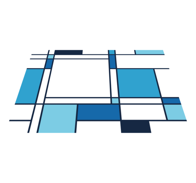 Vinil podovi moderan plavi geometrijski motiv - TenStickers