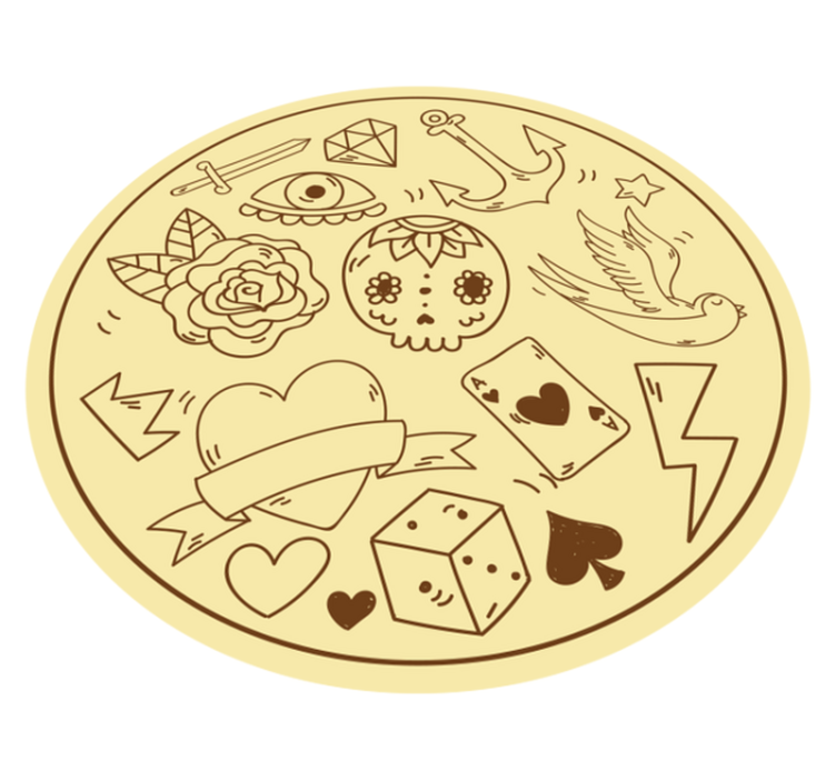 Vinil podovi tinejdžeri simboli tetovaža - TenStickers