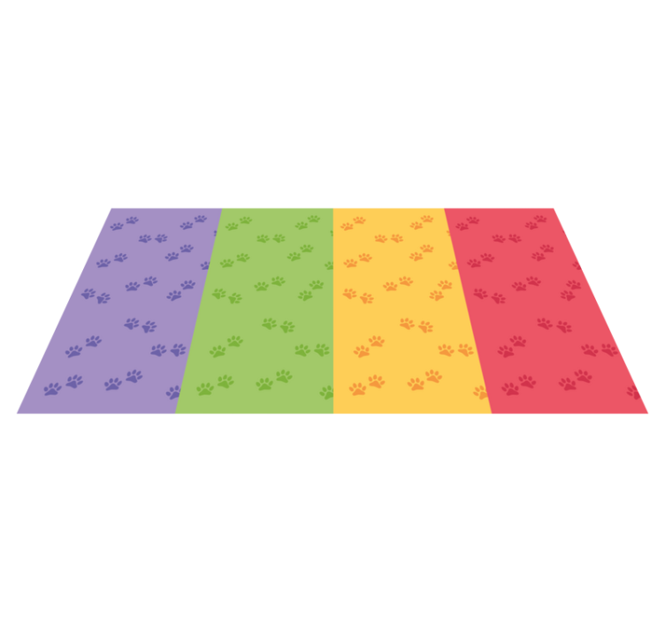 Uzorak šape životinjski vinil tepih - TenStickers