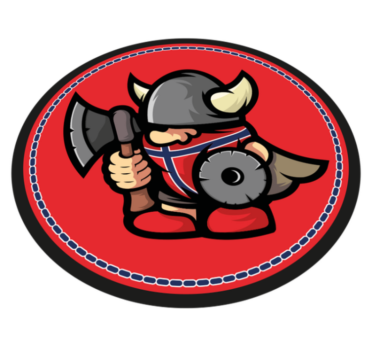 Norveška zastava viking ball etnički tepih - TenStickers
