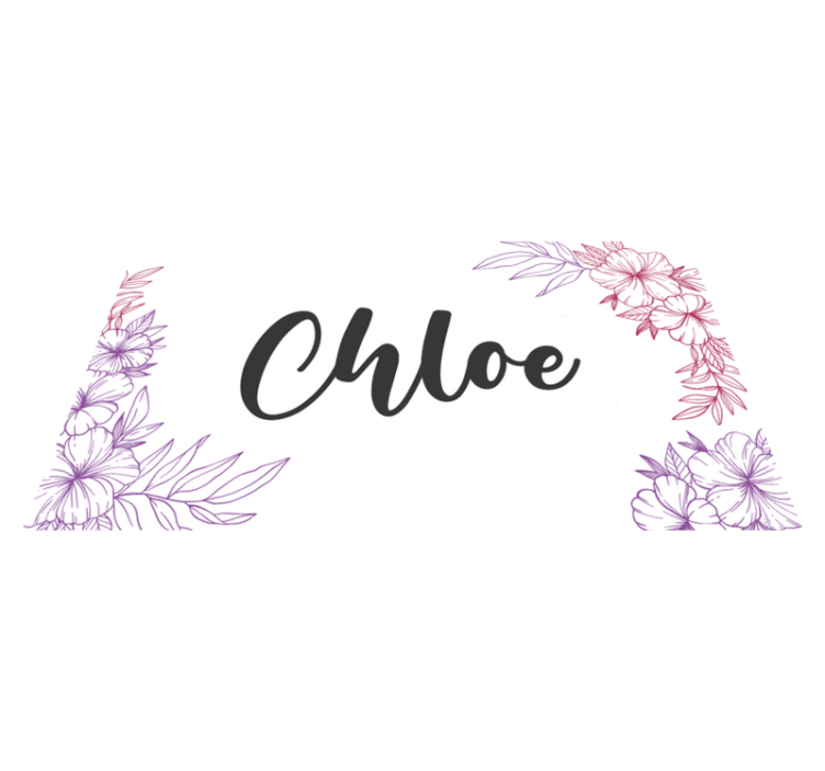 Vinil podovi tinejdžeri cvjetni prilagođeni naziv - TenStickers