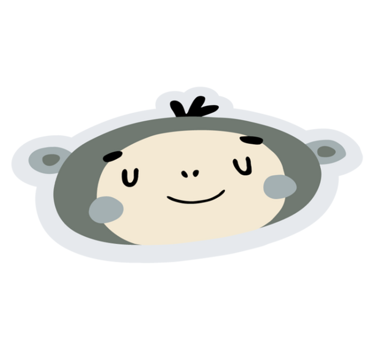 Vinil podovi rasadnici lice nordijskog majmuna - TenStickers